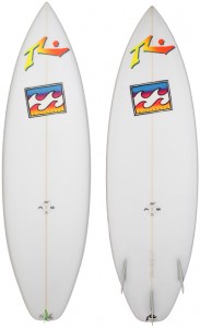 Mark Occhilupo reissue surfboard by Rusty and Billabong