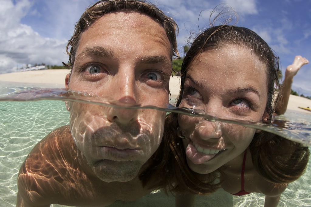 Andy Irons and Lyndie Irons in Fiji