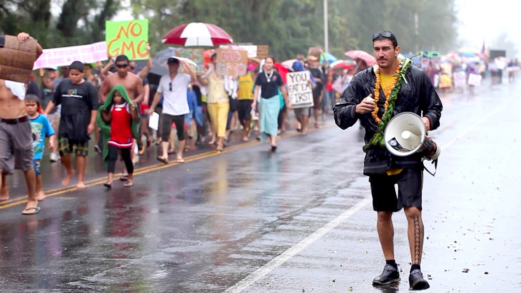 Dustin Barca at a mayoral rally on Kauai