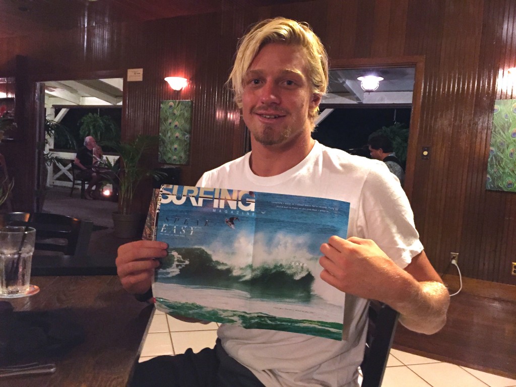 Kolohe Andino with Surfing magazine cover