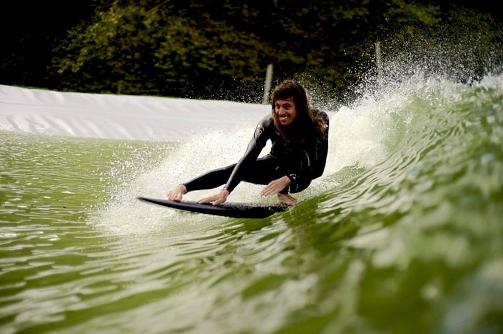 Craig Anderson surfing wave garden