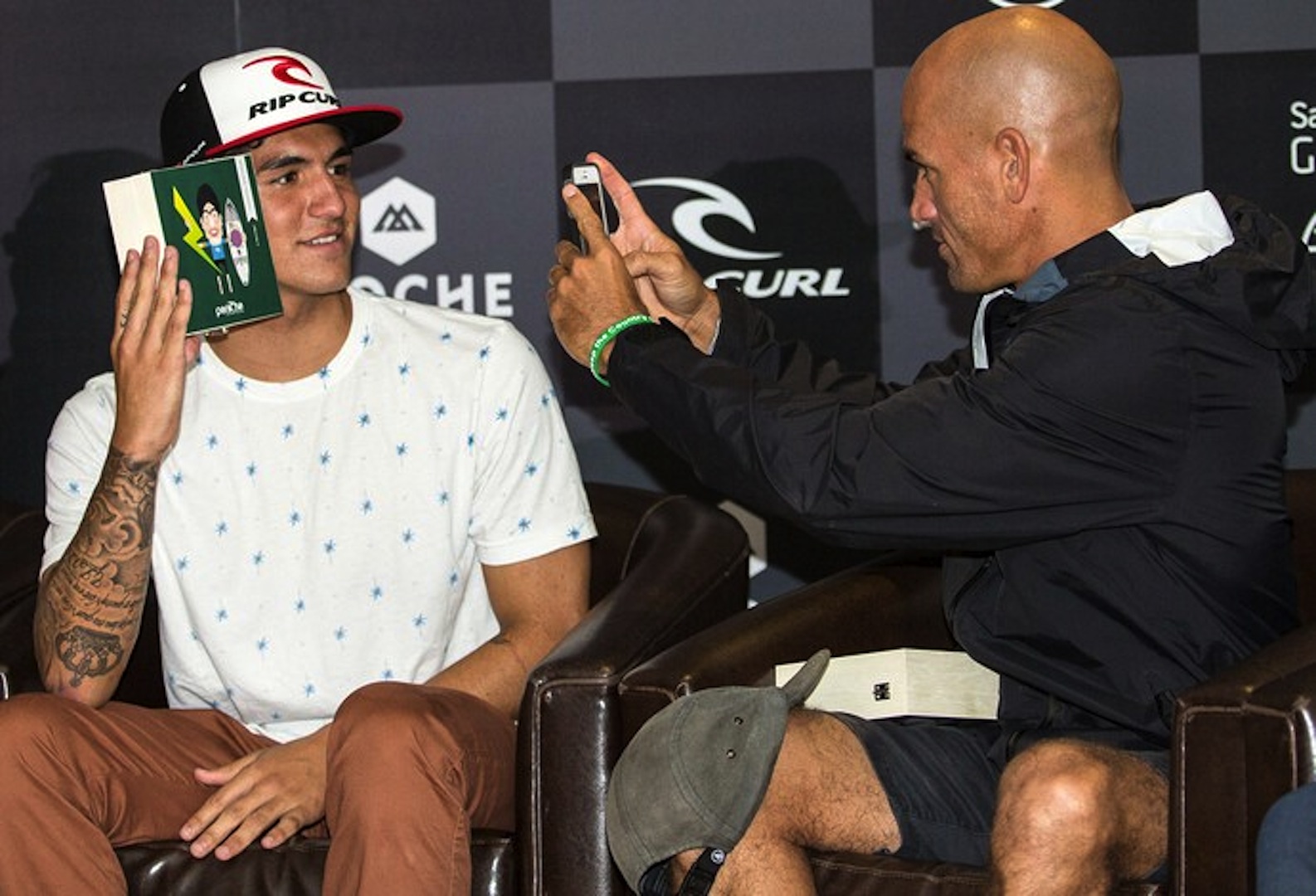 Gabriel Medina and Kelly Slater