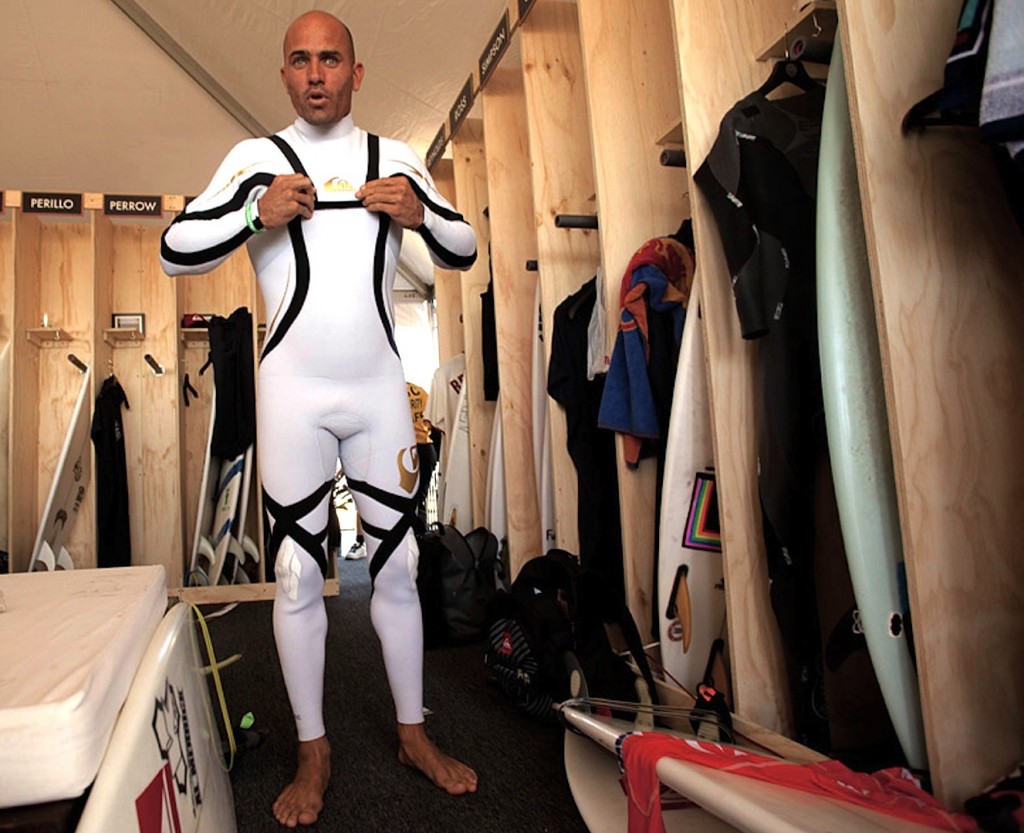 Kelly Slater in compression wetsuit