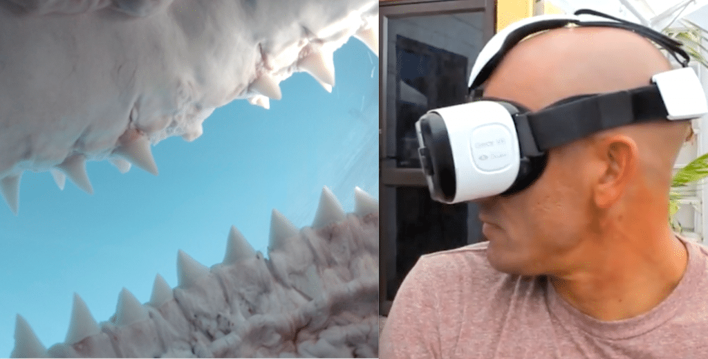 Virtual reality shark attack