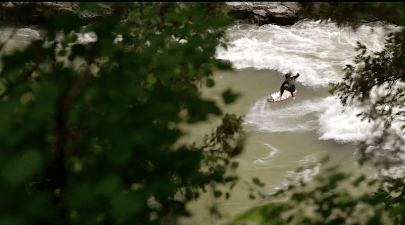 Wade Goodall river surfing