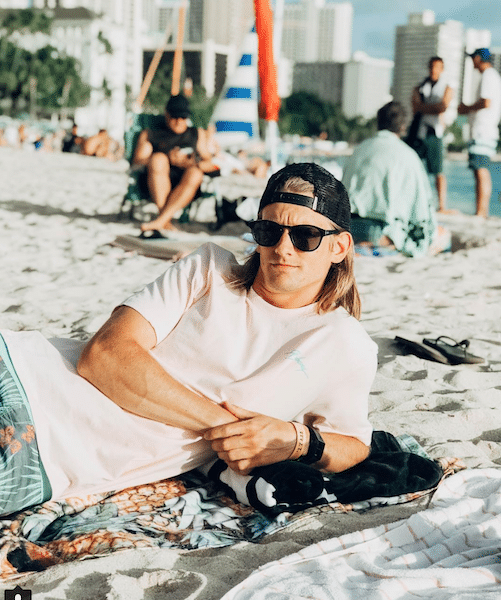 WSL ambassador of stoke and leisure seen lounging not on the North Shore.