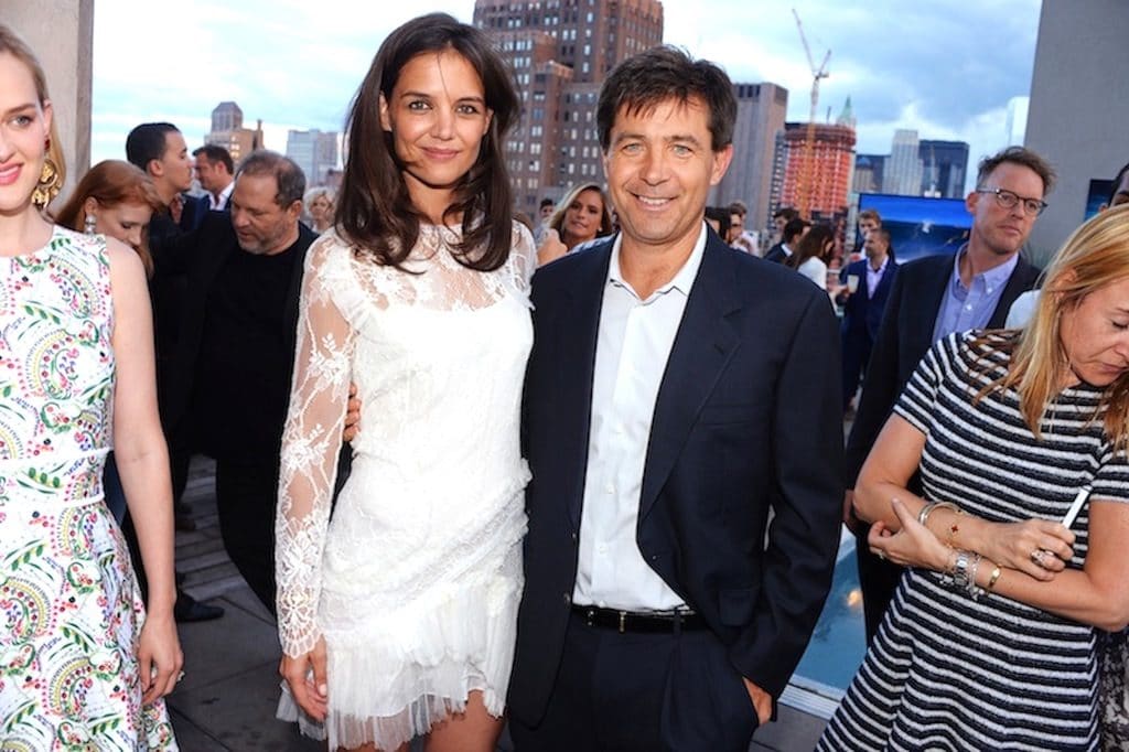 Co-Waterperson of the YearDirk Ziff (right) pictured with Tom Cruise's ex-wife Katie Holmes (5'9).