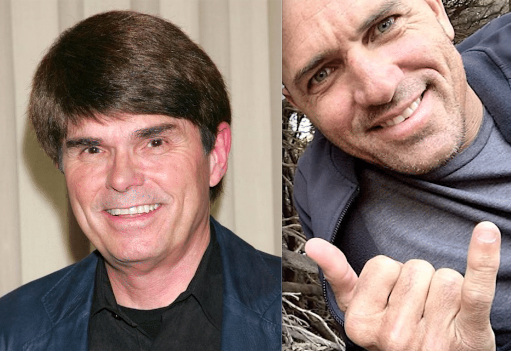 Dean Koontz (left) still twisted on this mortal coil and his lieutenant Kelly Slater (right).