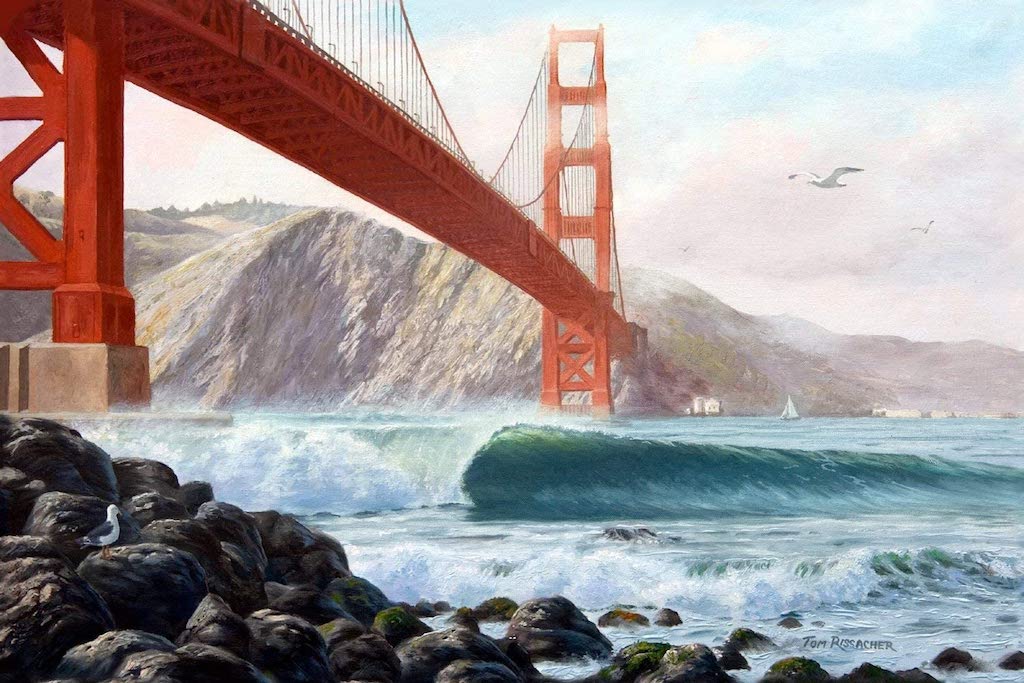 Painting of Fort Point by Tom Rissacher.