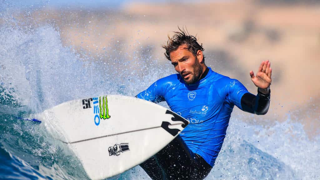 Frederico (pictured) mean and handsome. Courtesy World Surf League