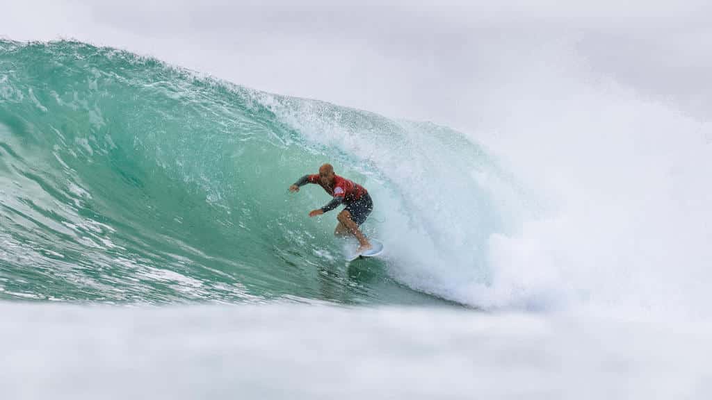 Slater (pictured) on Day One of Boost Mobile Gold Coast Pro.