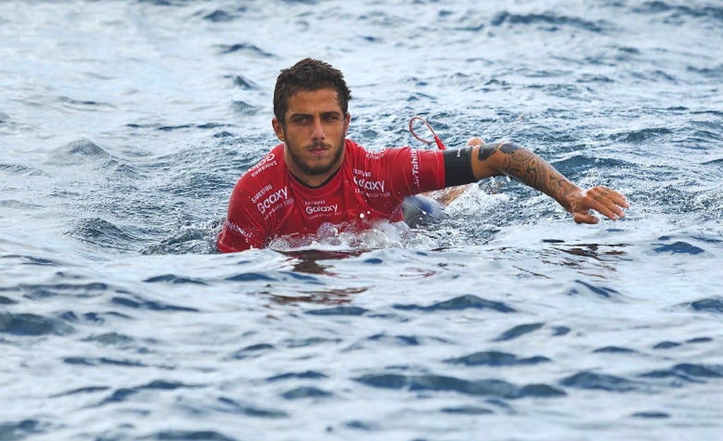 Toledo (pictured) from his first brave act of cowardice, a 0 point heat total at Teahupo'o almost seven years ago.