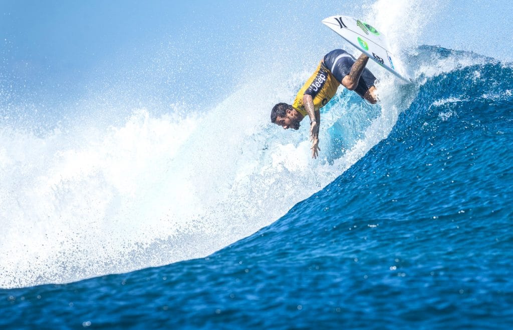Toledo (pictured) showing how he can rule Tiny Teahupoo.