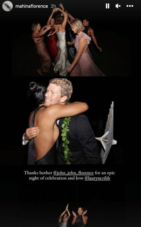 World’s Best Surfer And Us Olympian John John Florence Marries Horticulture Student And Model Lauryn Cribb In Wildly Glamorous North Shore Wedding! 3