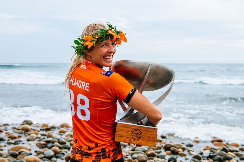 Gilmore (pictured) giggling. Photo: WSL