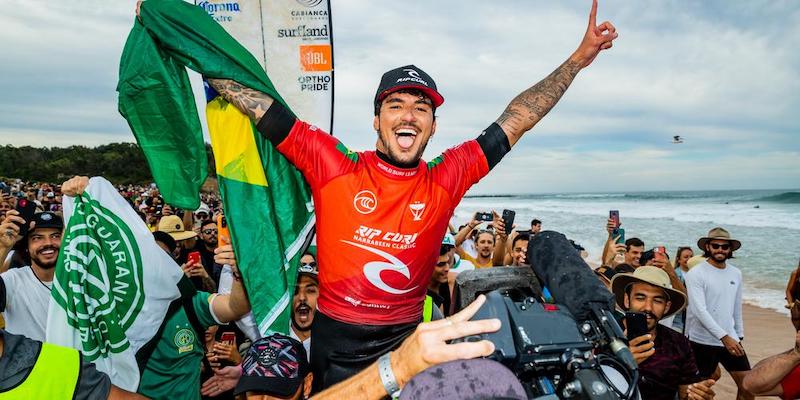Medina (pictured) back on top of the world. Photo: WSL