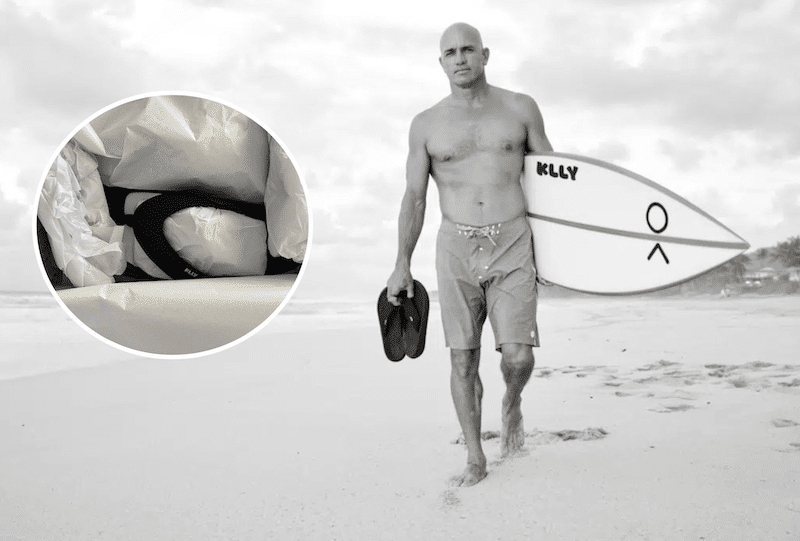 Environmentalists break into sobs after Kelly Slater’s turtle-inspired eco-sandal arrives at doorsteps in “earth-destroying” amount of packaging!