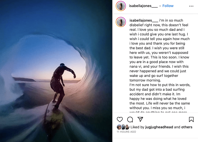 Mikala Jones, Hawaii surfer known for making videos inside waves, dies in  surfing accident