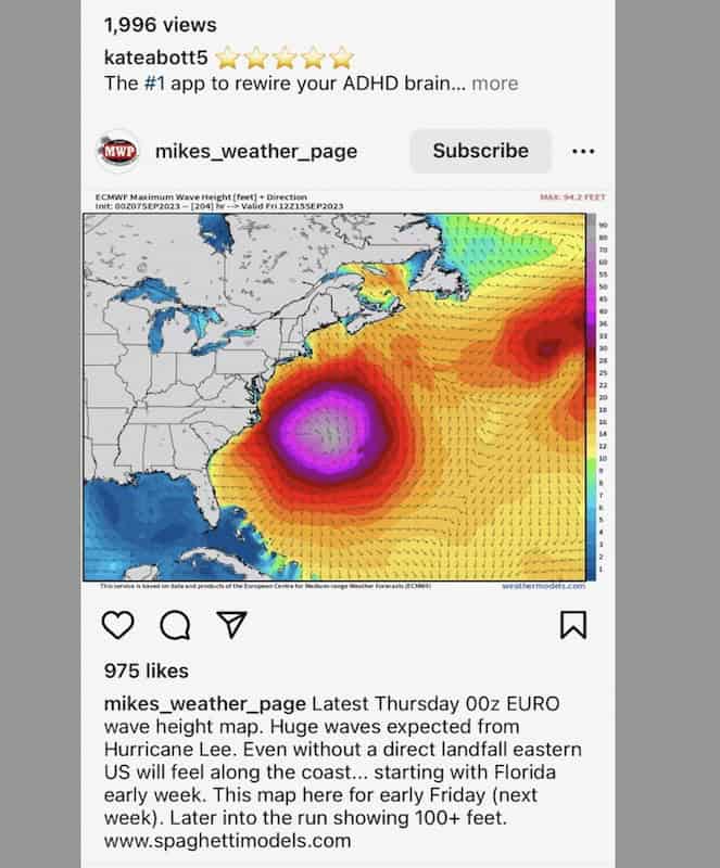 Laird Hamilton, Garrett Mcnamara, Other Burly Surf Studs Consider Panicking To Florida As Models Show Hurricane Lee Pushing Mythical &Quot;100+ Foot Wave&Quot; To Sunshine State! 1