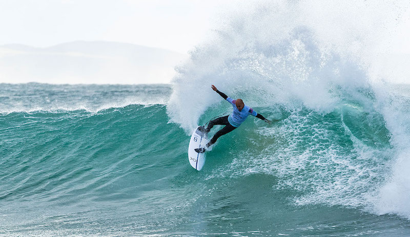Kelly Slater at J-Bay. Both likely gone. Photo: WSL