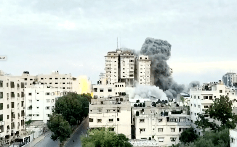 Gaza (pictured) getting flattened.