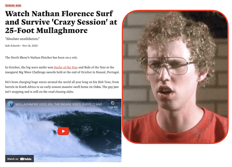 It's Nathan FLORENCE, idiots.