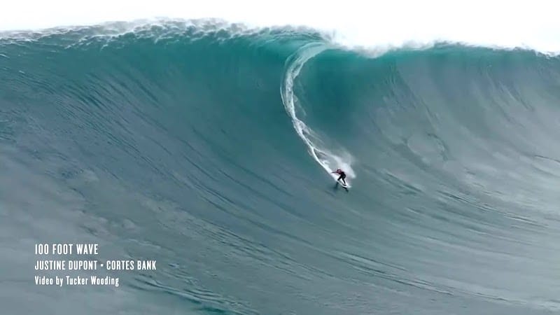 Justine Dupont on a World Surf League ignored beast. Photo: 100-foot wave