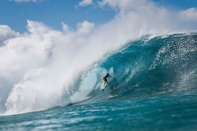 Moana Jones Wong (pictured) buried in Pipe Masters. Photo: Vans