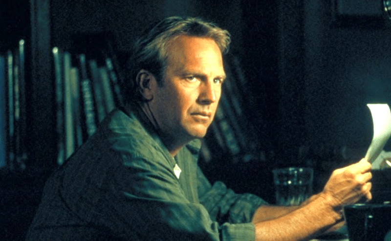 Kevin Costner (pictured) becoming scared at Southern California's surf reports.