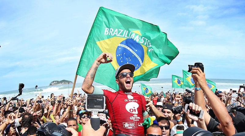 Brazil's Filipe Toledo basking in glory.