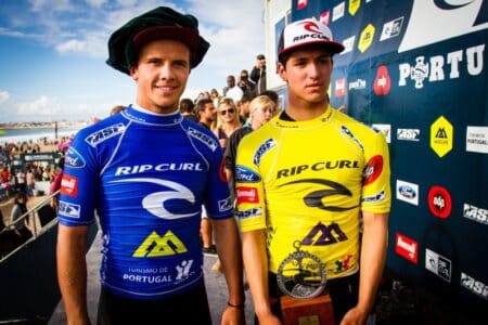Julian Wilson (left) and Gabriel Medina (right) representing the yin and yang of professional surfing.
