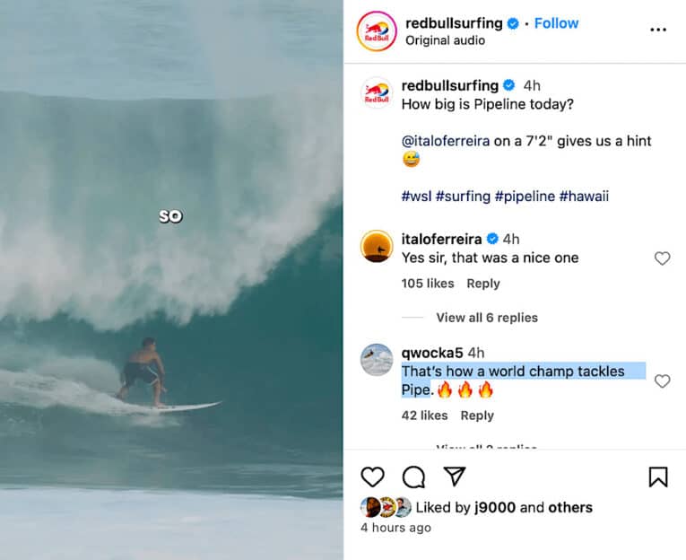 Italo Ferreira on Lexus Pipe Pro lay day