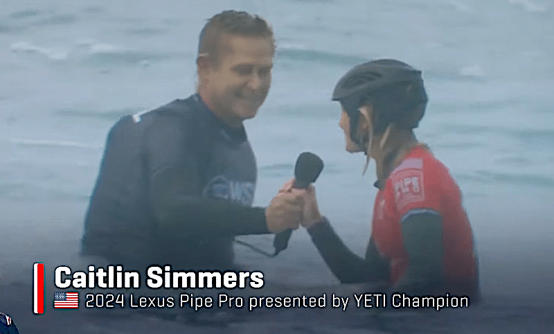 Caity Simmers wins Lexus Pipe Pro