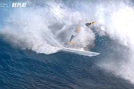 Kelly Slater wins sudden-death heat at last-ever contest at Margaret River.