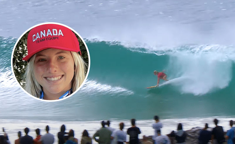 Canadian surf sensation Erin Brooks stuns world with “best barrel by a woman ever.”