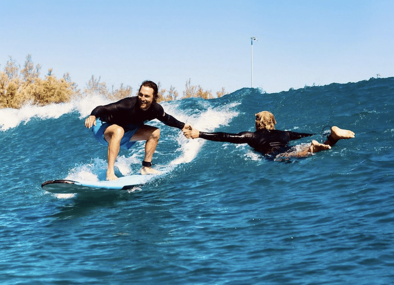 Matthew McConaughey and John John Florence recreate greatest moment in surf history at Kelly Slater Surf Ranch!