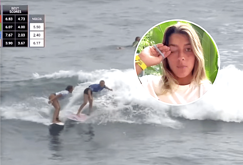 Erica Maximo White interferes with Willow Hardy at ISA World Juniors.