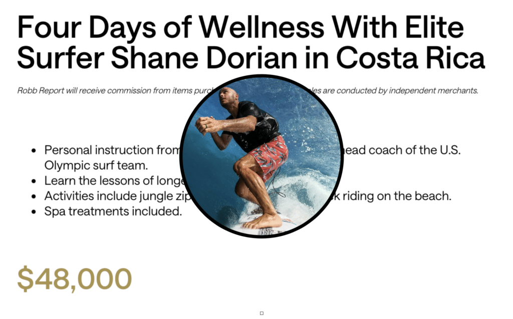 Shane Dorian Costa Rican retreat, $48,000