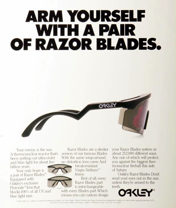 Oakley Razor Blades ad
