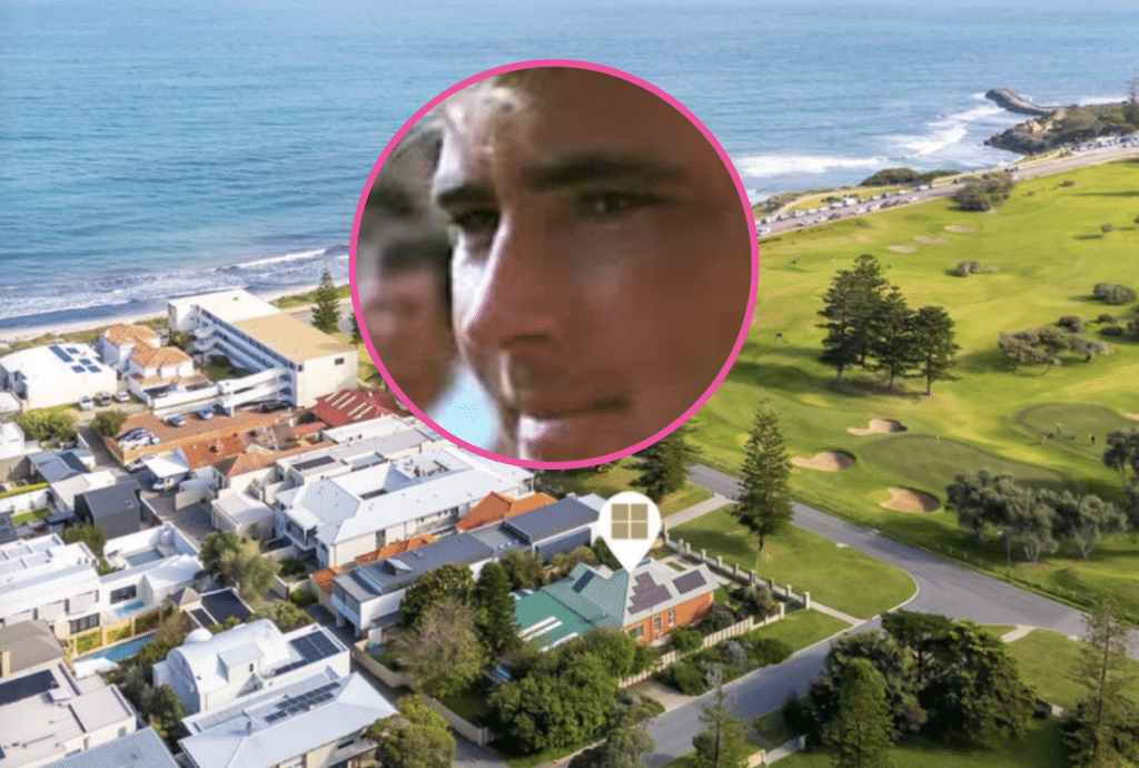 Ian Cairns and his childhood home in Cottesloe.