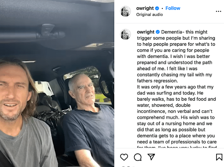 Surf Olympian Owen Wright reveals Dad’s late-stage dementia in harrowing social post