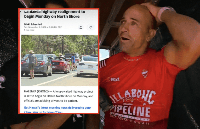 Kelly Slater slams government incompetence over roadworks in front of his “unsellable” $20 million Hawaiian mansion