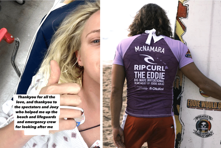 Laura Enever rushed to hospital after horror wipeout in “sixty-foot” surf at Eddie Aikau Big Wave Invitational