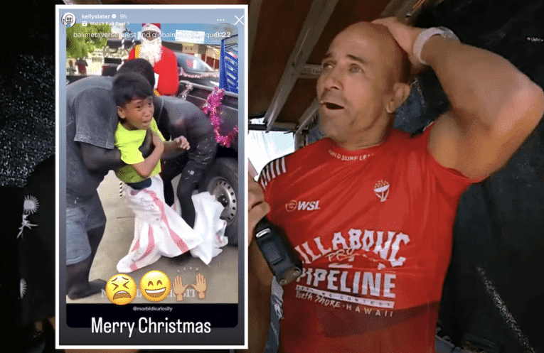 Kelly Slater shines spotlight on bizarre Indonesian custom of “kidnapping” children at Christmas