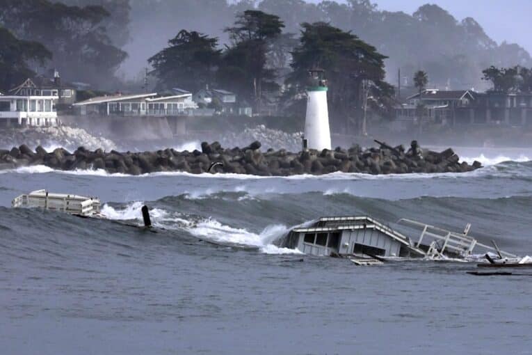 Mega California surf destroys iconic Santa Cruz pier