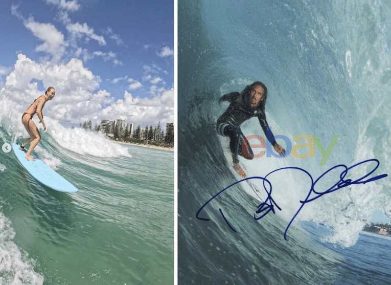 Australian cricket legend’s ex rubs his face in what he’s missing by surfing like Rob Machado