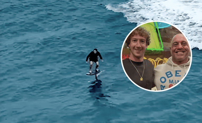 Insane scenes as tech chameleon Mark Zuckerberg foil-surfs 20-foot Hawaiian waves!