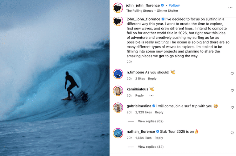 John John Florence quits tour