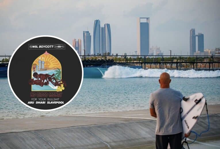 Surf fan releases “Abu Dhabi Slave Pool” t-shirt on eve of controversial UAE grand slam event