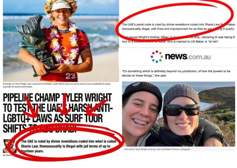 Online sleuth reveals Murdoch tabloid used exact same wording as BeachGrit in Tyler Wright Abu Dhabi story